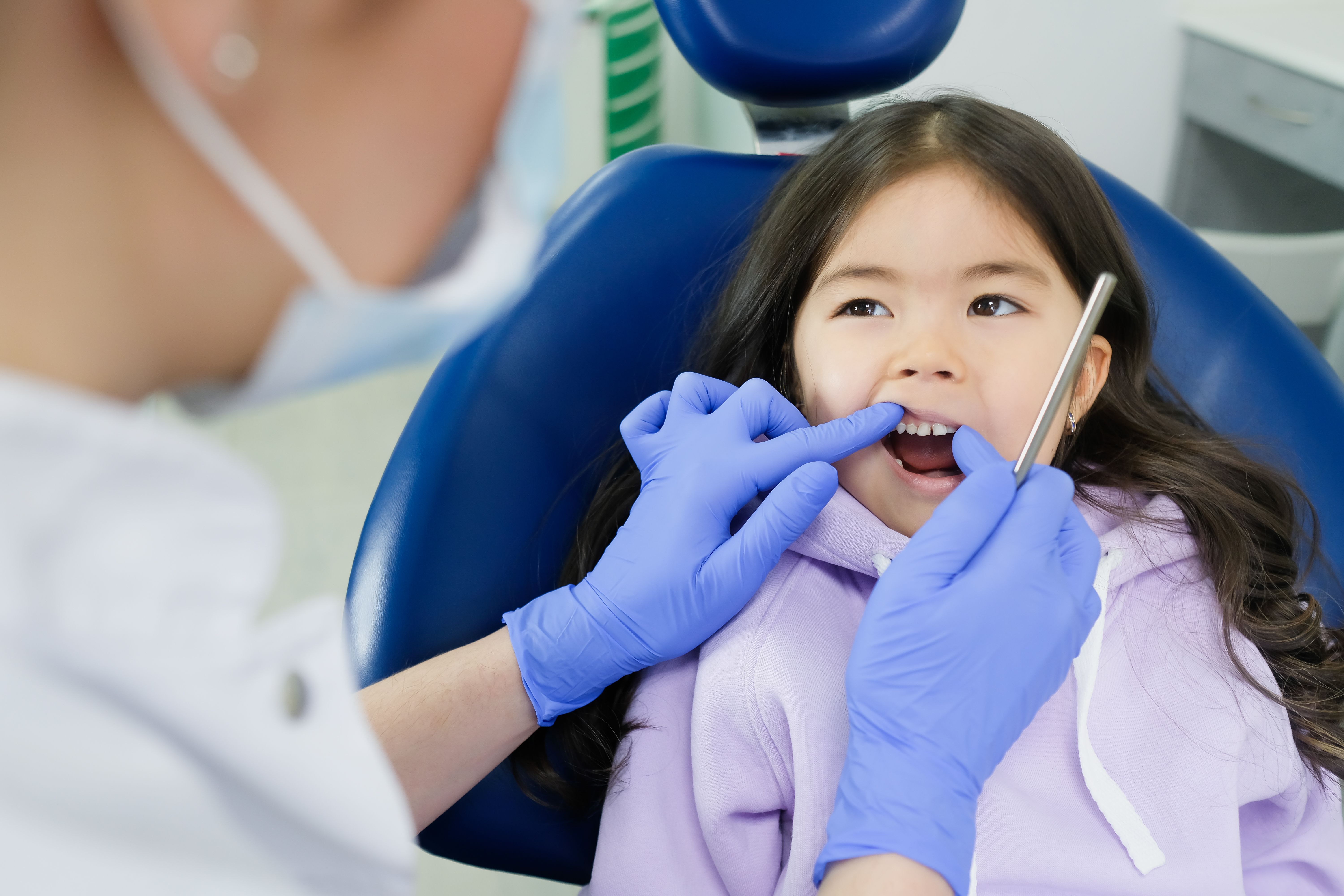 Paediatric check-up, illustrative dental-care visual